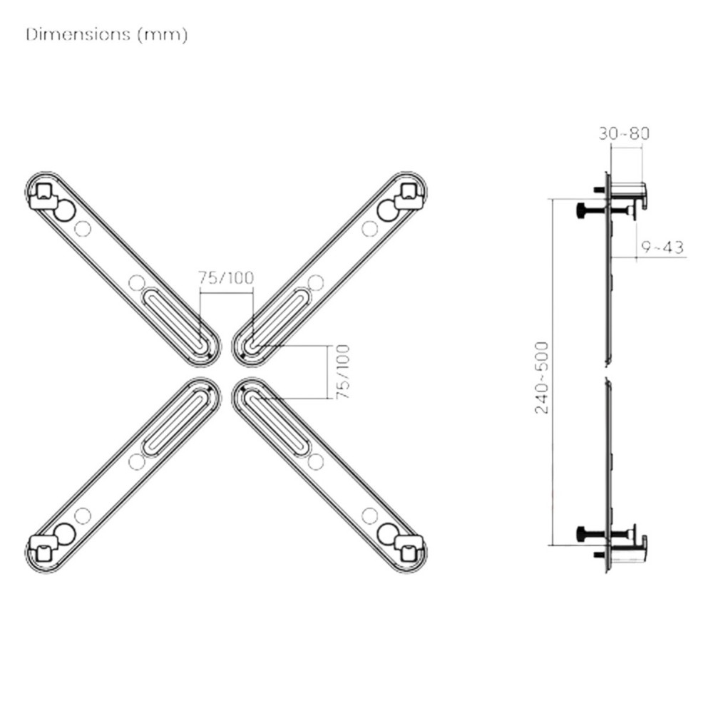 Крепление для монитора Four-Arm, черный - 4
