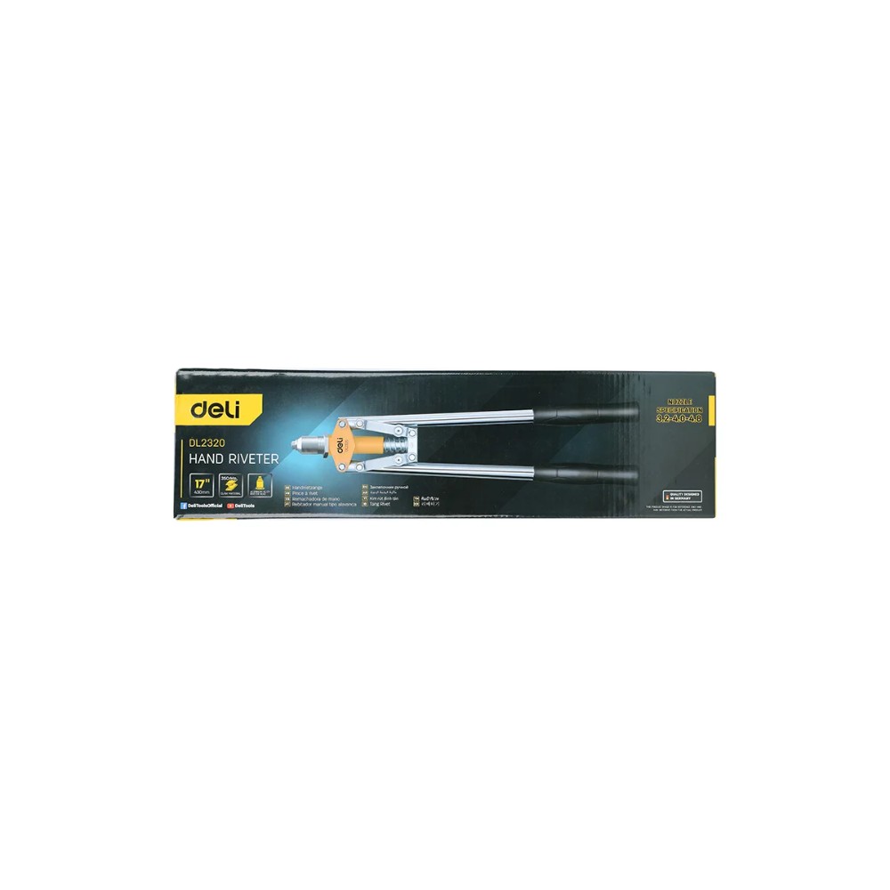 Заклепочник двуручный Deli YS EDL2320, 420 см, 2.4-4.8 мм - 7