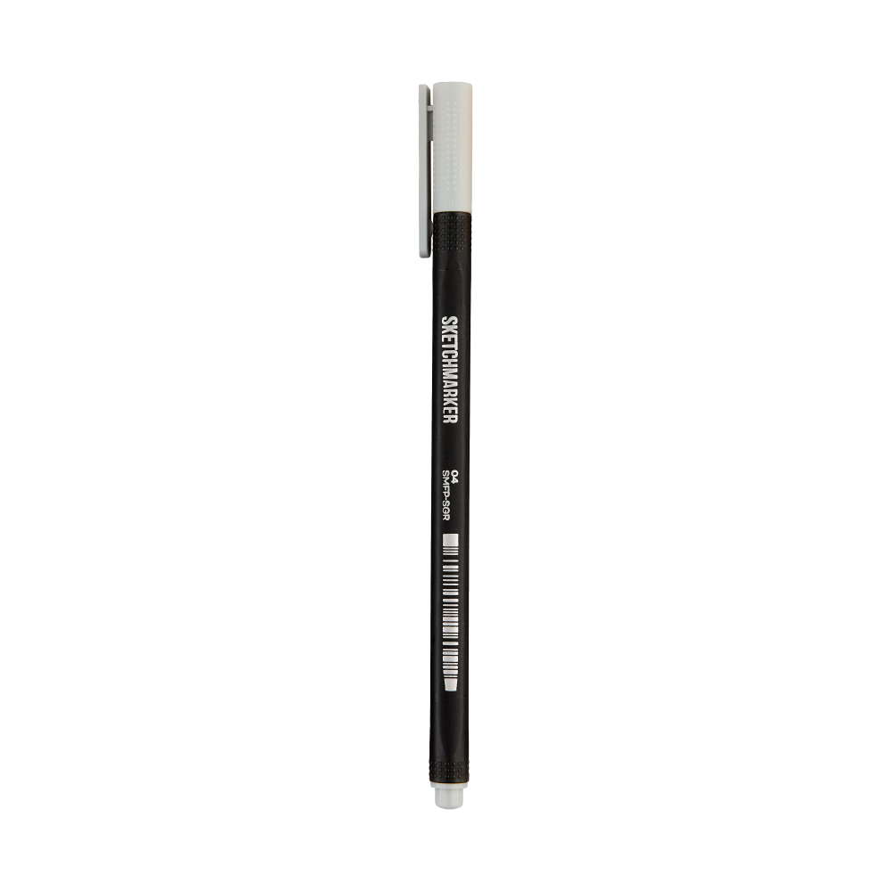 Ручка капиллярная "Sketchmarker Artist fine pen", 0.4 мм, серый простой