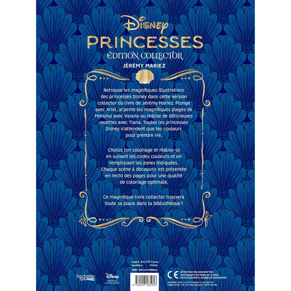 Раскраска по номерам на французском языке "Coloriages mystères Disney Collector - Princesses" - 2
