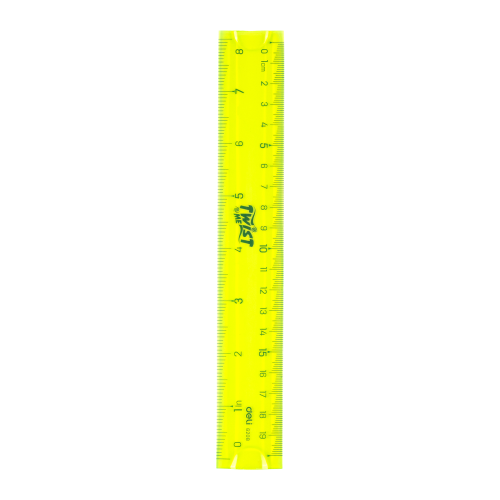 Линейка "Deli E6208", 20 см, ассорти - 3