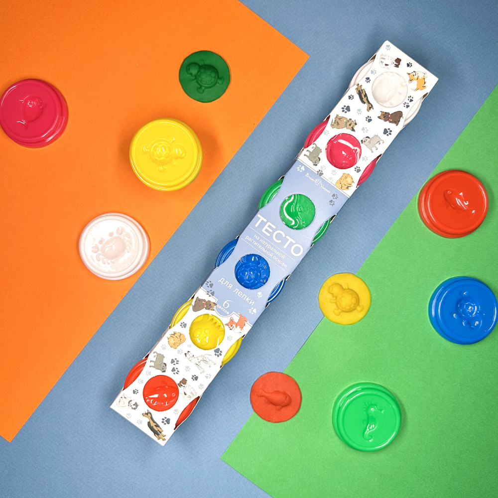 Тесто для лепки "HappyColor", 4 цвета, 80 гр. - 7