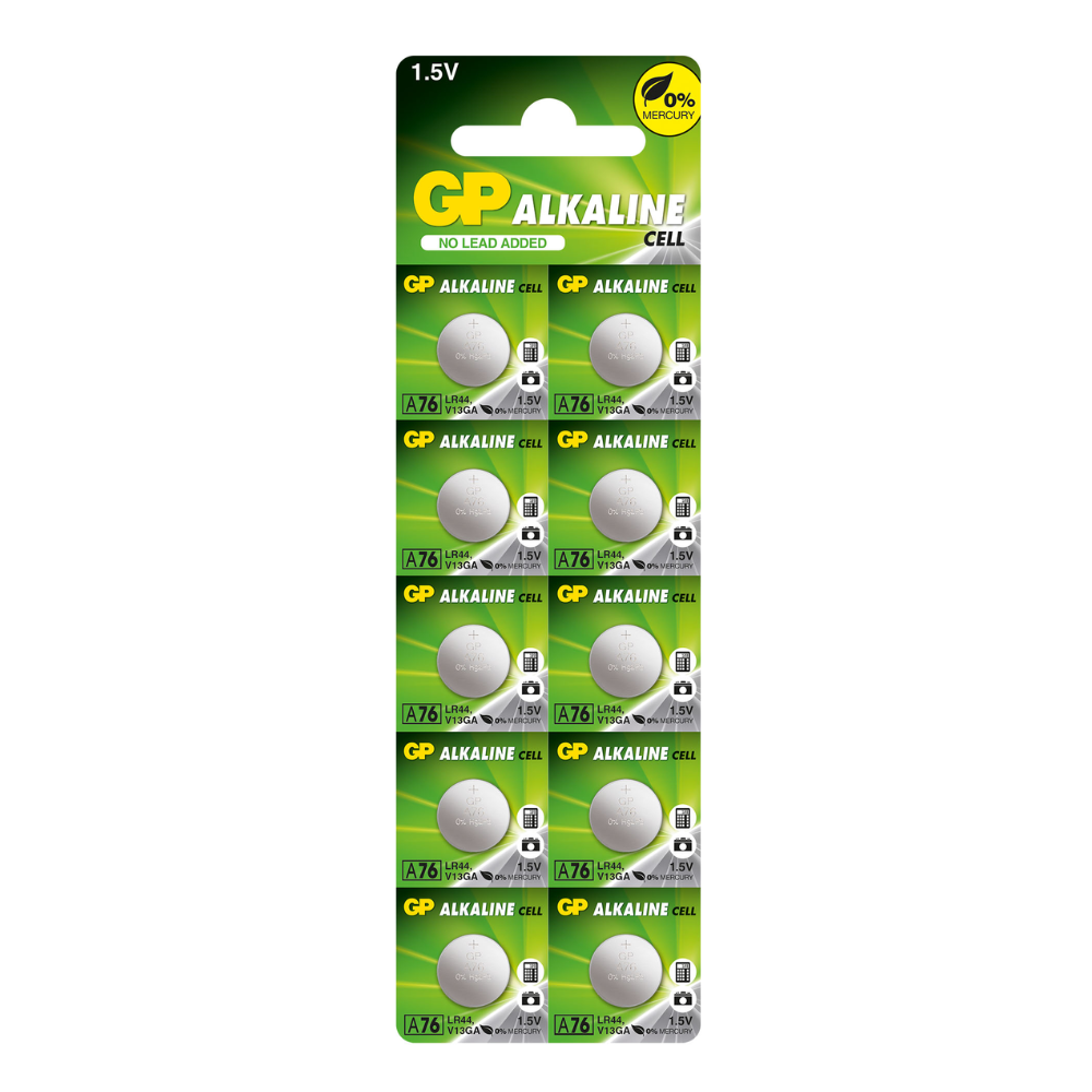Батарейка алкалиновая, щелочная GP A76/LR44/V13GA 10BP 