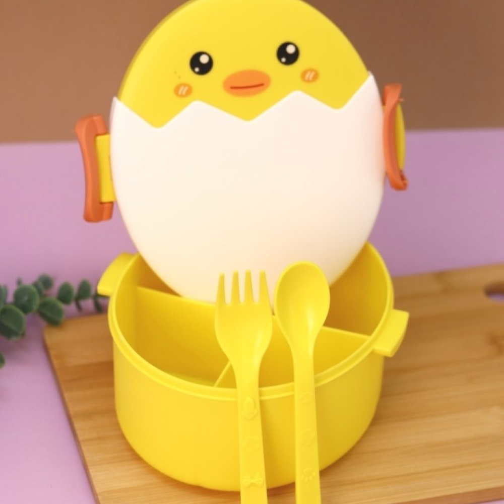 Контейнер для еды "Chick", пластик, желтый - 4
