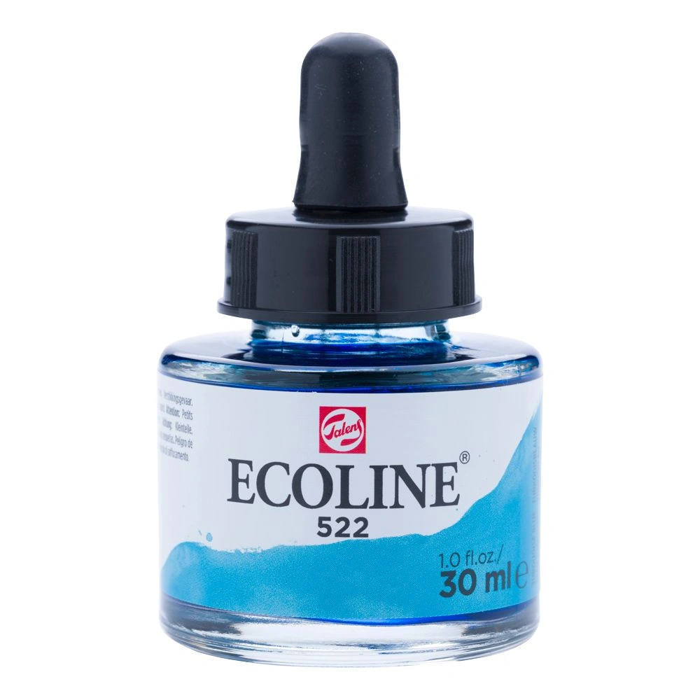 Жидкая акварель "ECOLINE", 522 бирюзовый, 30 мл