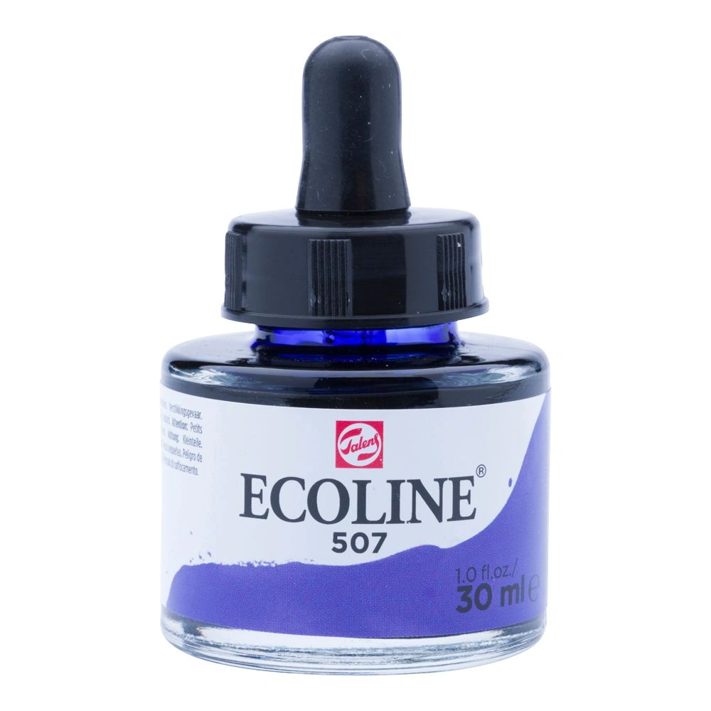 Жидкая акварель "ECOLINE", 507 ультрамарин фиолетовый, 30 мл