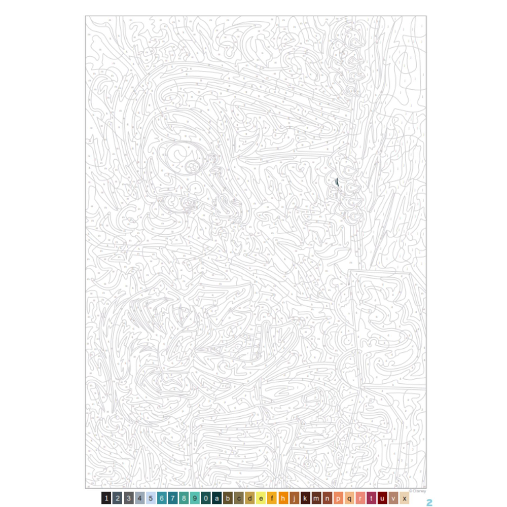 Раскраска по номерам на французском языке "Coloriages mystères Disney - Méchants" - 3