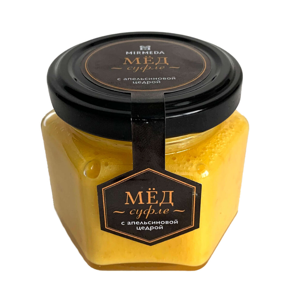 Мёд-суфле "Mirmeda" с апельсиновой цедрой, 150 гр