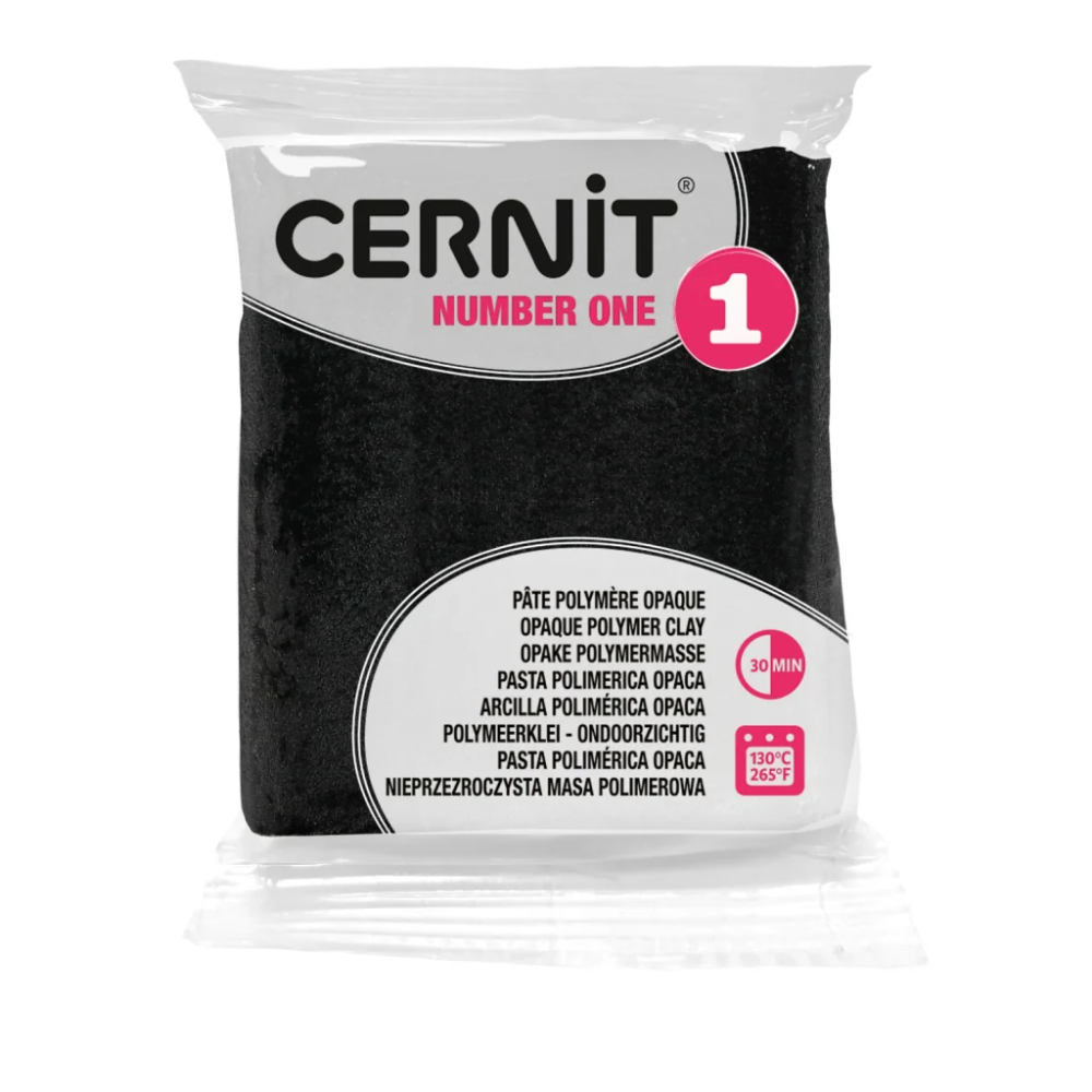 Полимерная глина "Cernit № 1 (Number One)", 56 г, 100 черный - 2
