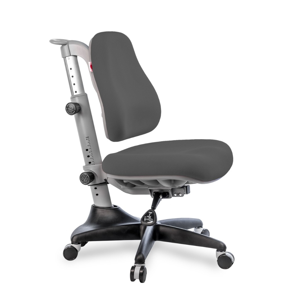 Кресло детское Comf-Pro Match Chair, ткань, серый, пластик, корпус черный, серый, с чехлом салатовым