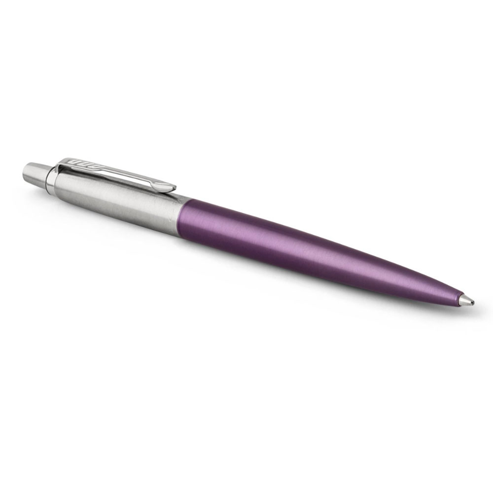 Ручка шариковая автоматическая Parker "Jotter Core K63 Victoria Violet CT", 1.0 мм, фиолетовый, серебристый, стерж. синий - 3