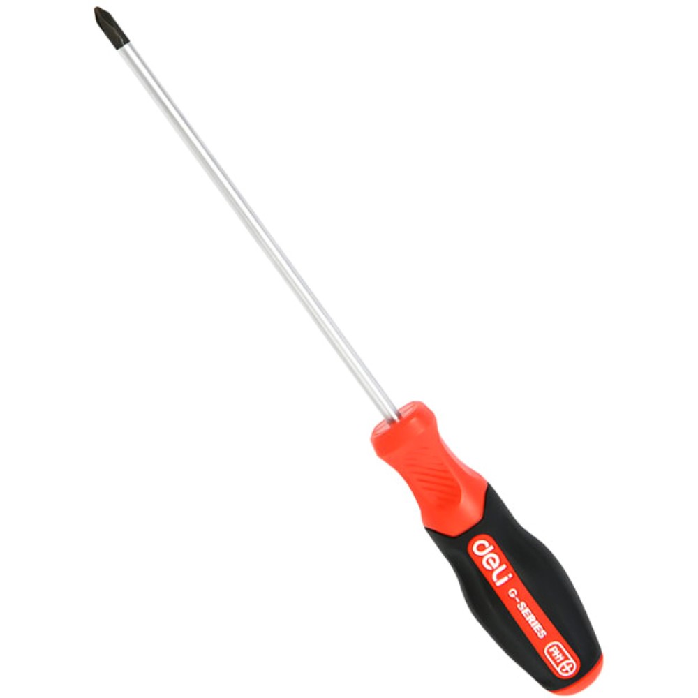 Отвертка Deli RS EDL3456, PH1х75 мм., черный, красный
