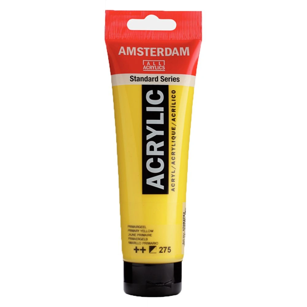 Краски акриловые "Amsterdam", 275 желтый прочный, 120 мл, туба