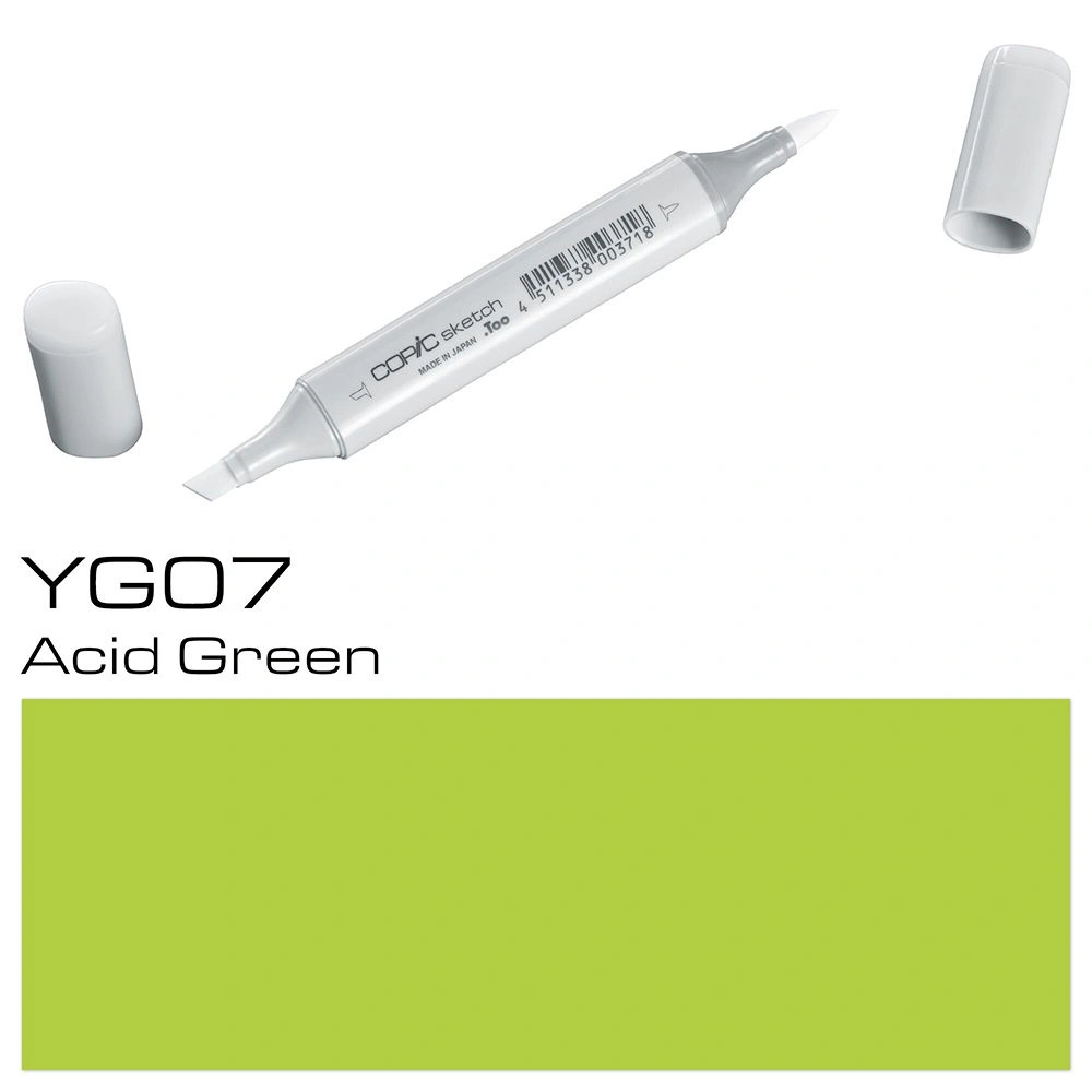 Маркер перманентный "Copic Sketch", YG-07 кислотно-зеленый