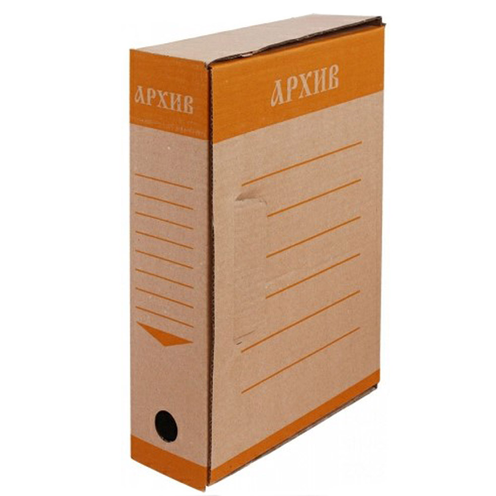 Коробка архивная "Эко", 80x327x240 мм, оранжевый