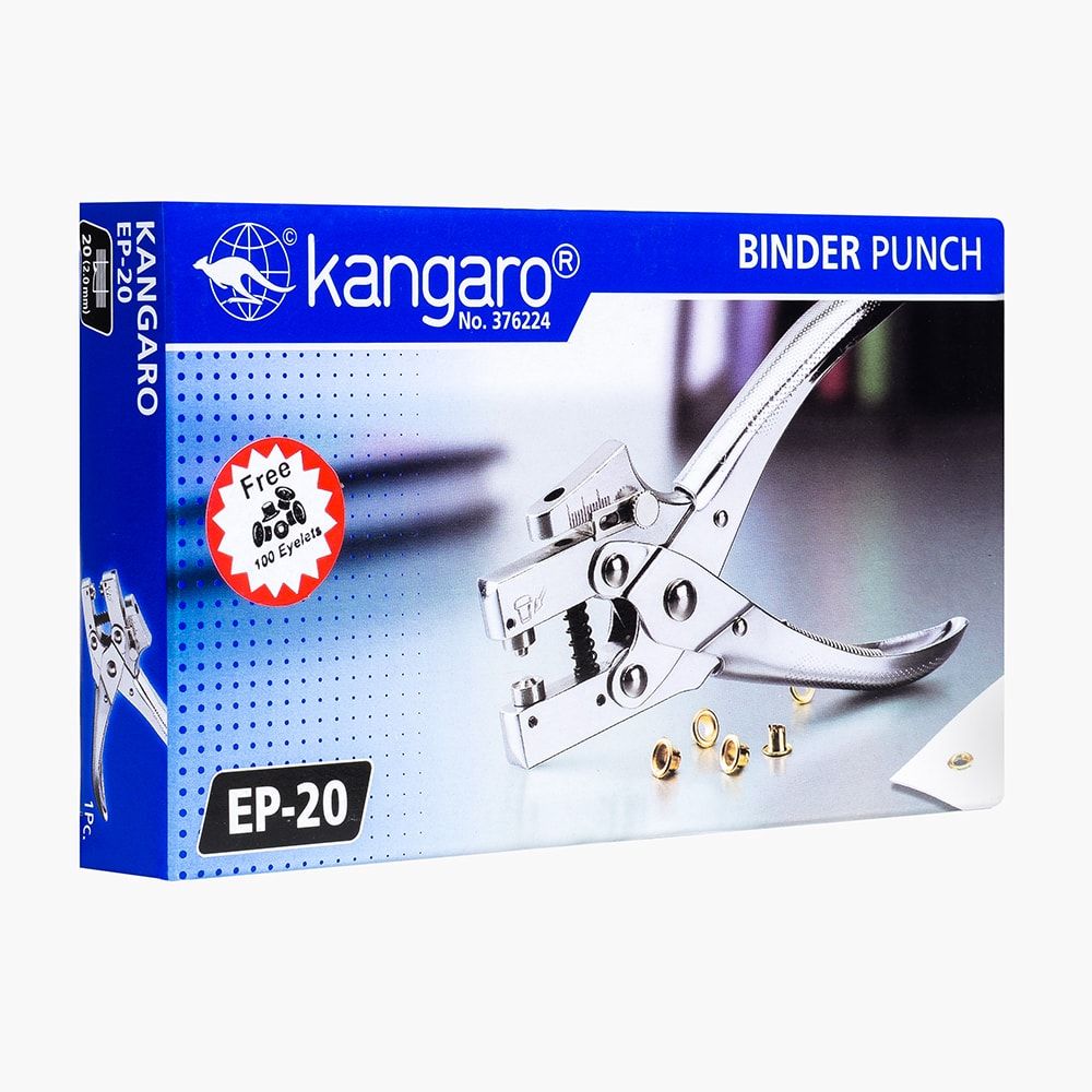 Дырокол для клепок Kangaro "EP-20", 20 листов, металлик - 2