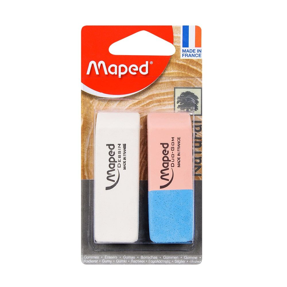 Ластик Maped "Dessin", 2 шт, ассорти, блистер