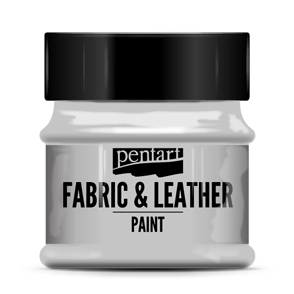 Краска для текстиля "Pentart Fabric & Leather paint", 50 мл, серый