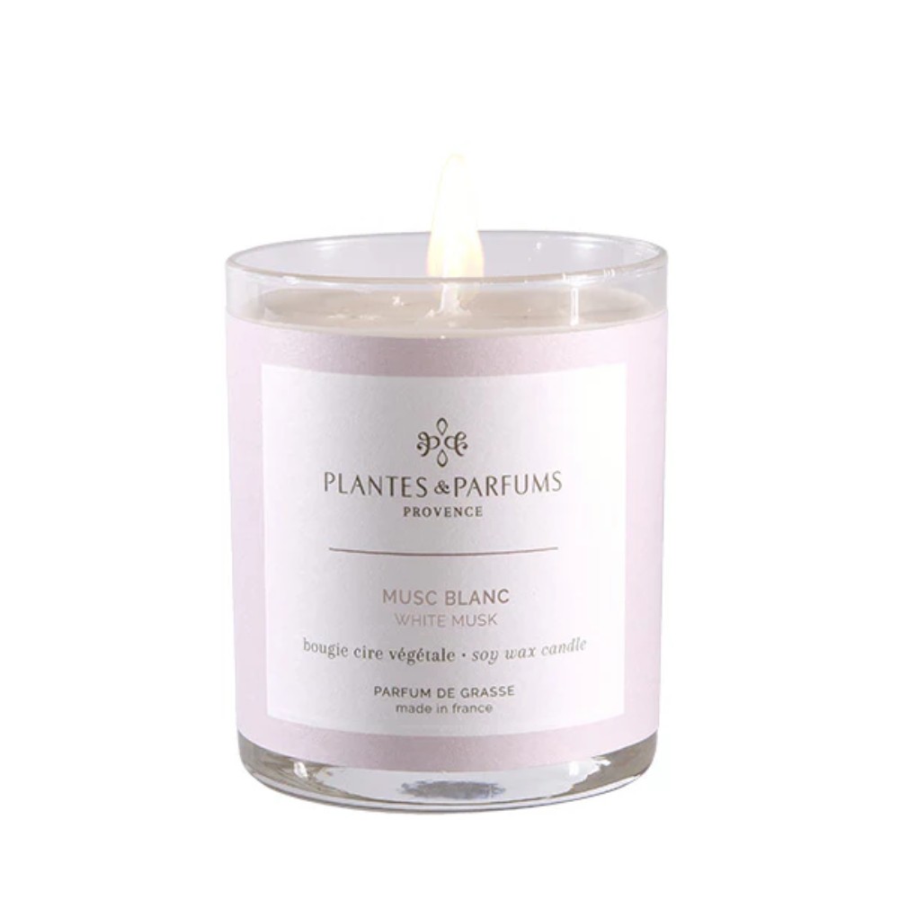 Свеча ароматическая PLANTS&PARFUMS "White Musk", 180 гр., подарочная упаковка