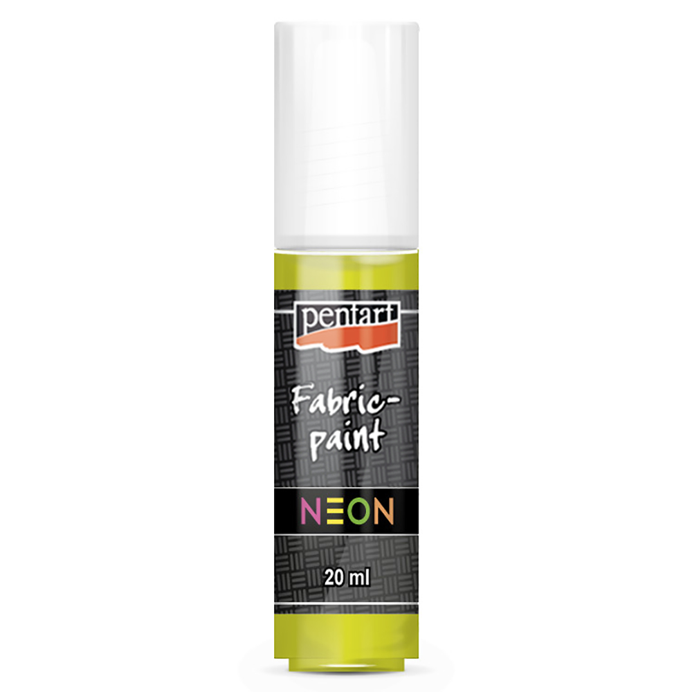 Краски для текстиля "Pentart Fabric paint neon", 20 мл, желтый