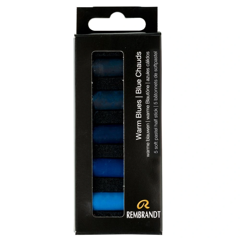 Набор мягкой пастели "Rembrandt Half Pastel", 5 цветов, теплые синие