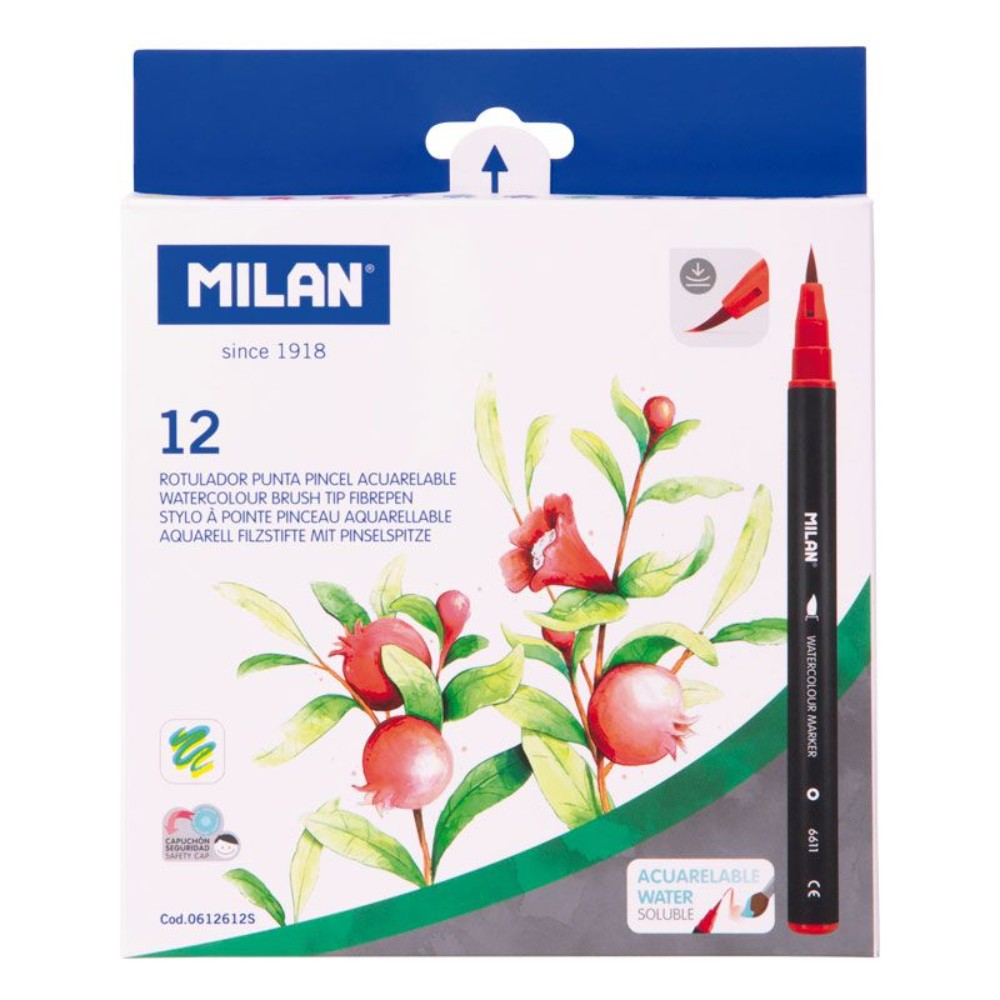 Фломастеры Milan, 12 шт