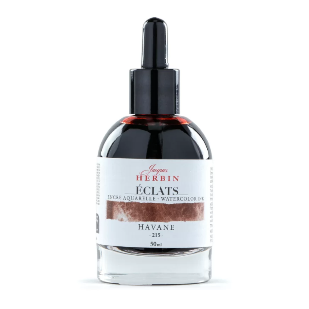Чернила акварельные "Herbin. Eclats", гавана, 50 мл.