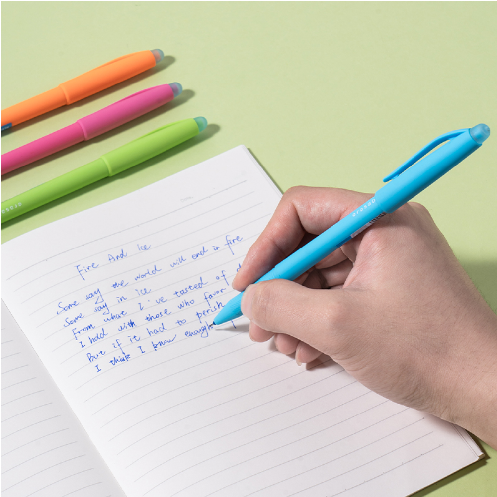 Ручка гелевая "Erasable", 0.5 мм, ассорти, стерж. синий - 2