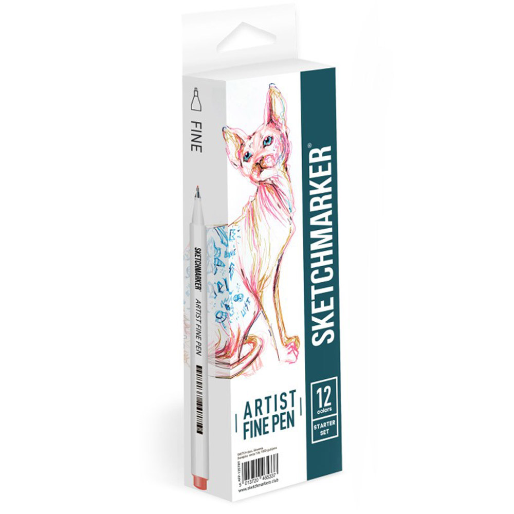 Ручки капиллярные "Sketchmarker. Starter", 12 шт.