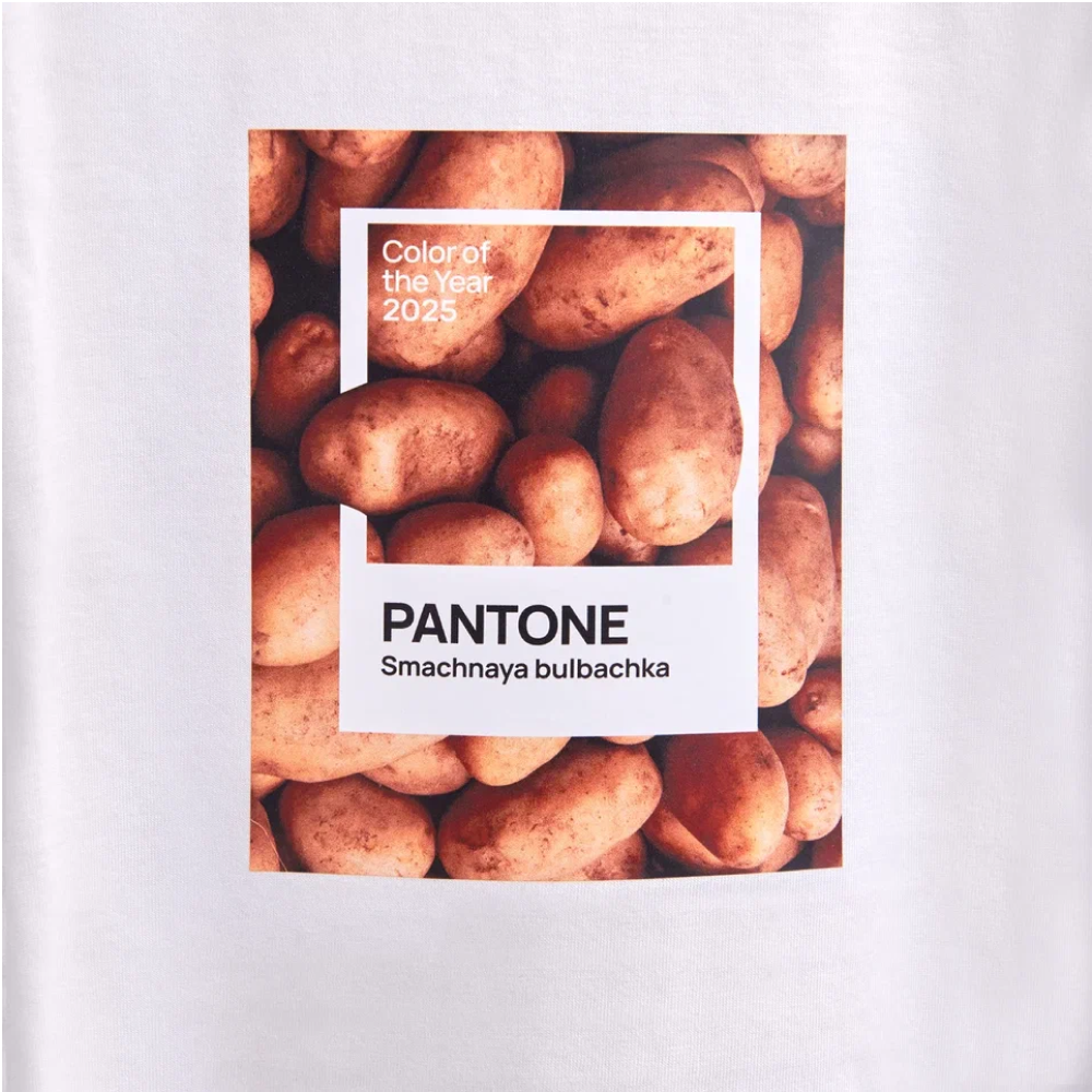 Набор сувенирный "Футболка унисекс оверсайз "Pantone 2025", XS, белый + открытка-стикер 3D" - 6