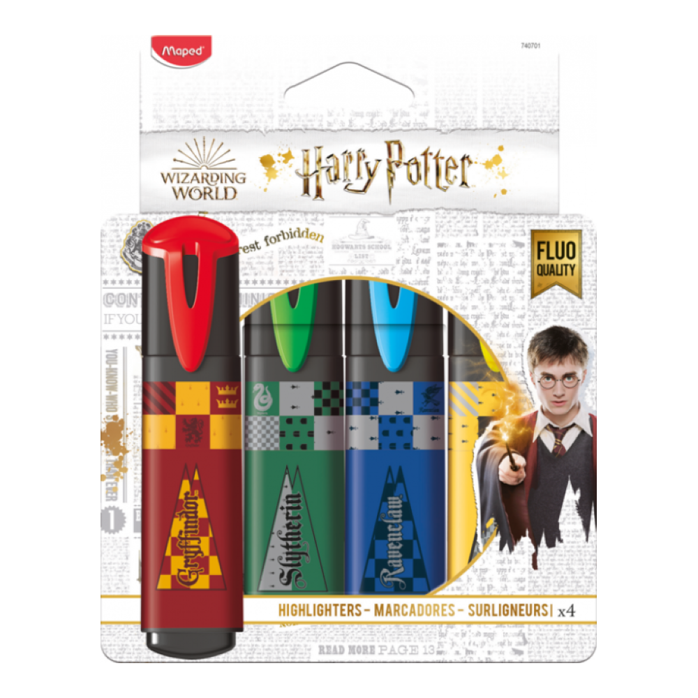 Набор маркеров текстовых "Harry Potter", 4 шт., ассорти