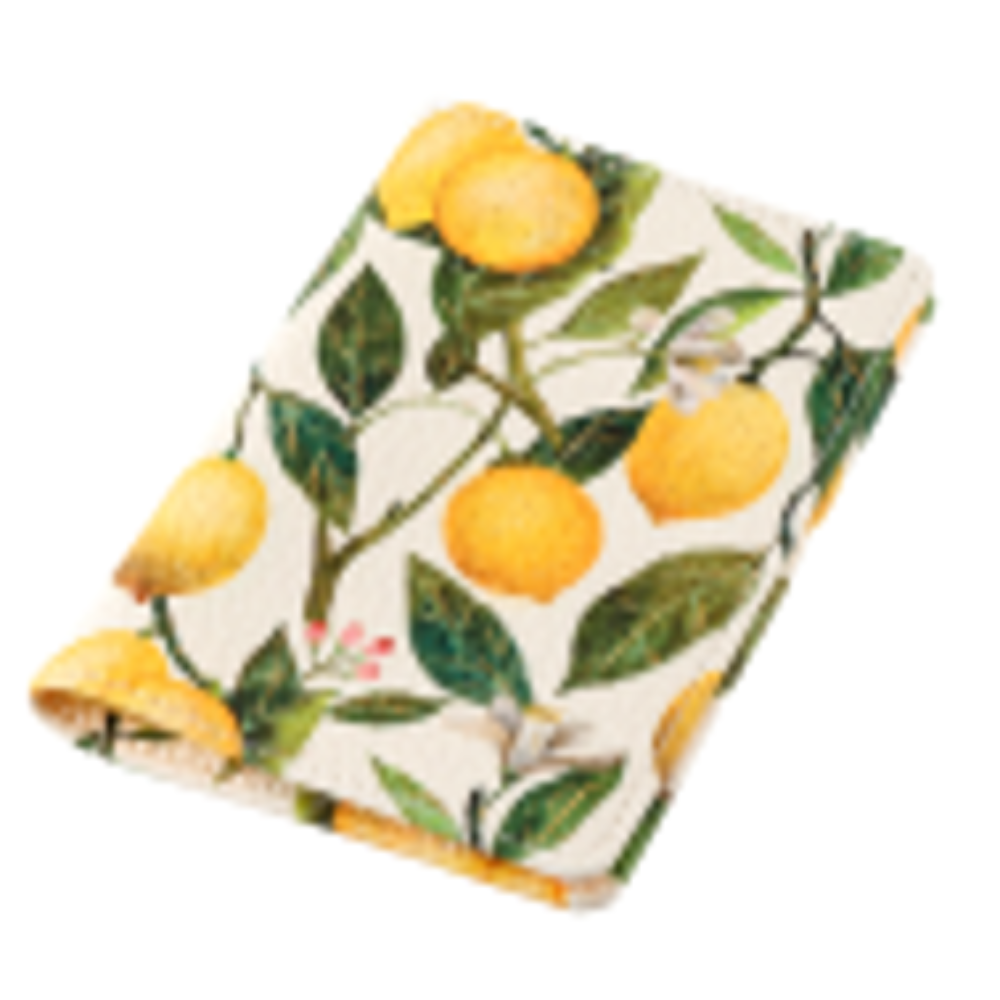 Обложка для паспорта "Flora. Paradise. Lemons", кожзам, белый, желтый - 2