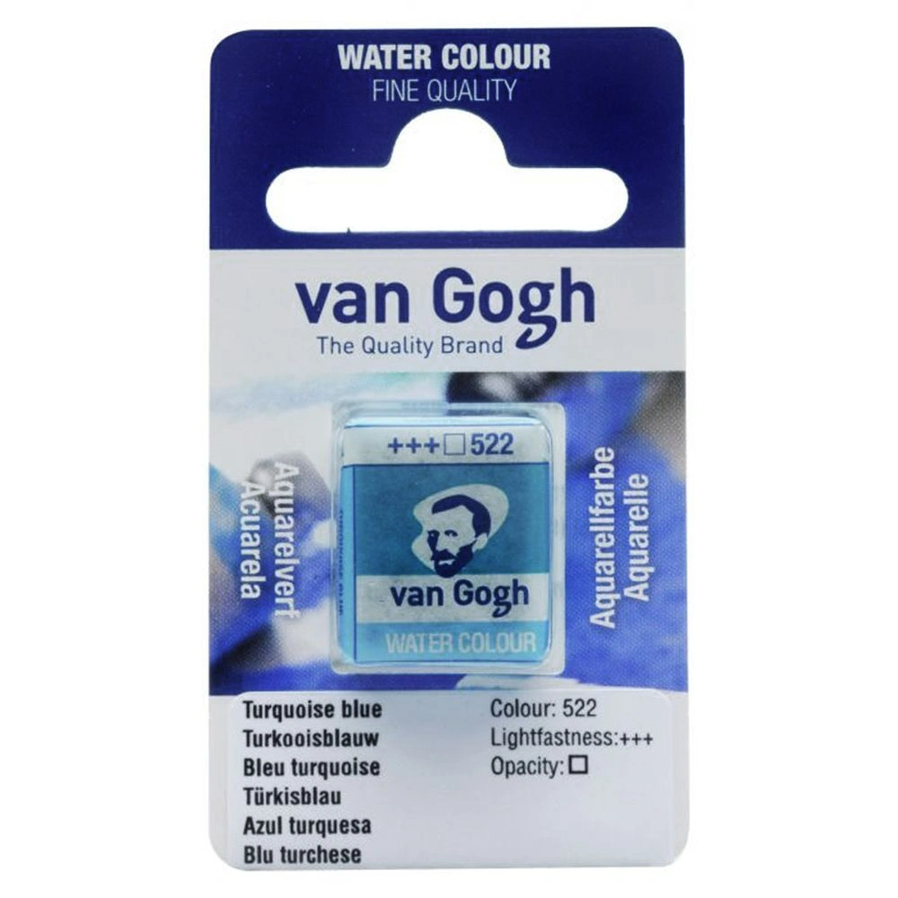 Краски акварельные "Van Gogh", 522 бирюзовый, кювета