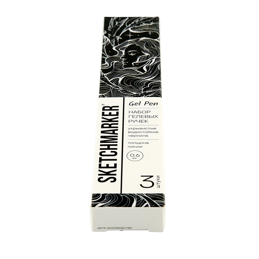 Ручка капиллярная "Sketchmarker", 0.6 мм, 3 шт, белый - 2