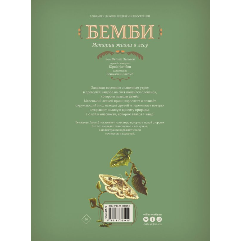 Книга "Бемби", Феликс Зальтен, илл. Бенжамен Лакомб - 2