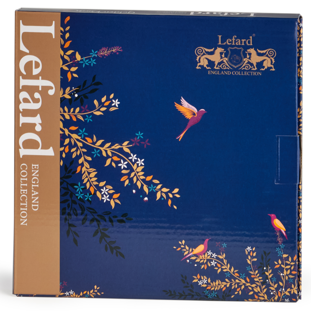 Тарелка фарфоровая "Golden birds", 20 см, коричневый - 4