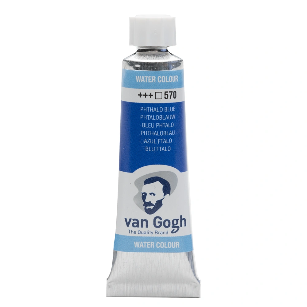 Краски акварельные "Van Gogh", 570 голубая ФЦ, 10 мл, туба