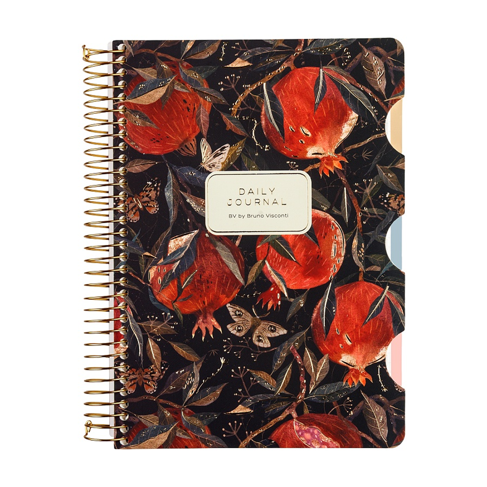 Книга записная "Flora. Гранат", A5, 200 листов, клетка, линейка, точка, черный, красный - 2