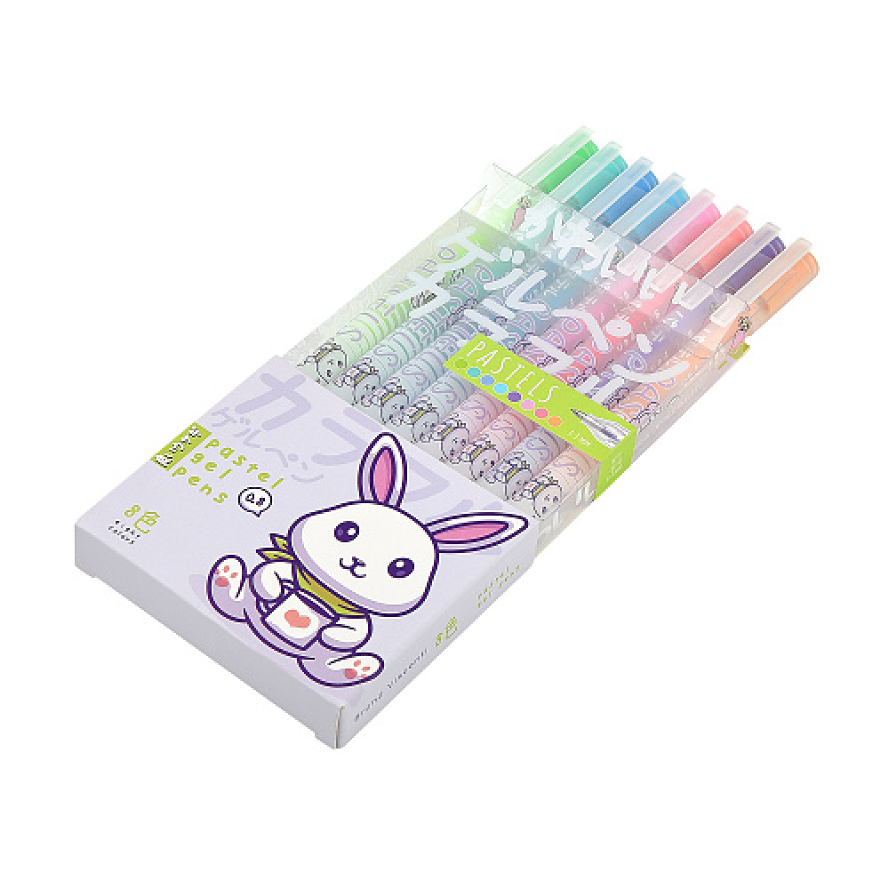 Набор гелевых ручек "Pastels. Kawaii Animals", 8 шт, разноцветный - 2