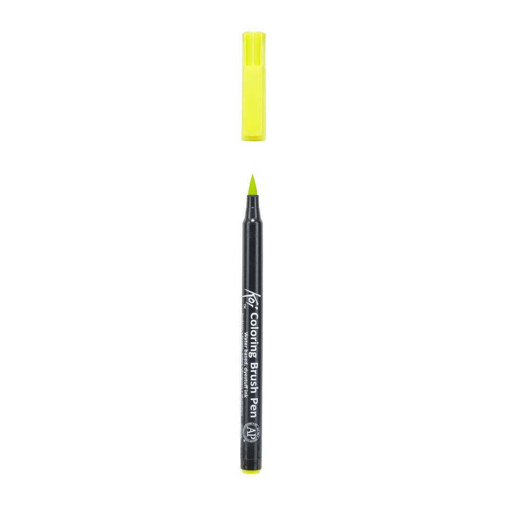 Маркер акварельный "Koi Color Brush", салатовый - 3