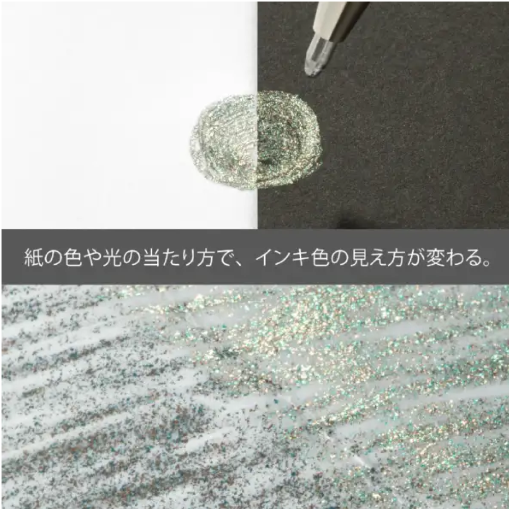 Ручка гелевая "Dual Metallic", 1.0 мм, золотой+металлик, красный+золотой - 2