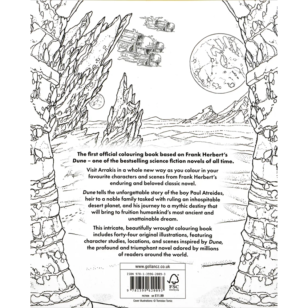 Раскраска на английском языке "Colouring Book. The Official Dune" - 2