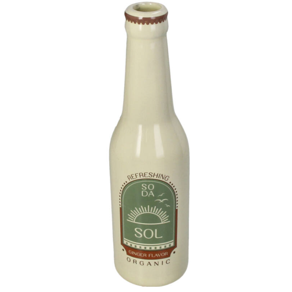 Ваза "Soda Bottle Palma Fine", фаянс, слоновая кость