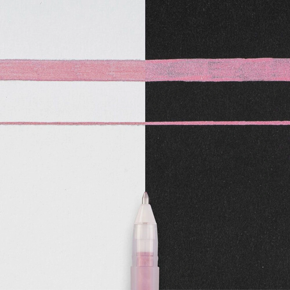 Ручка гелевая "Gelly Roll Metallic", 1.0 мм, прозрачный, стерж. красный - 2