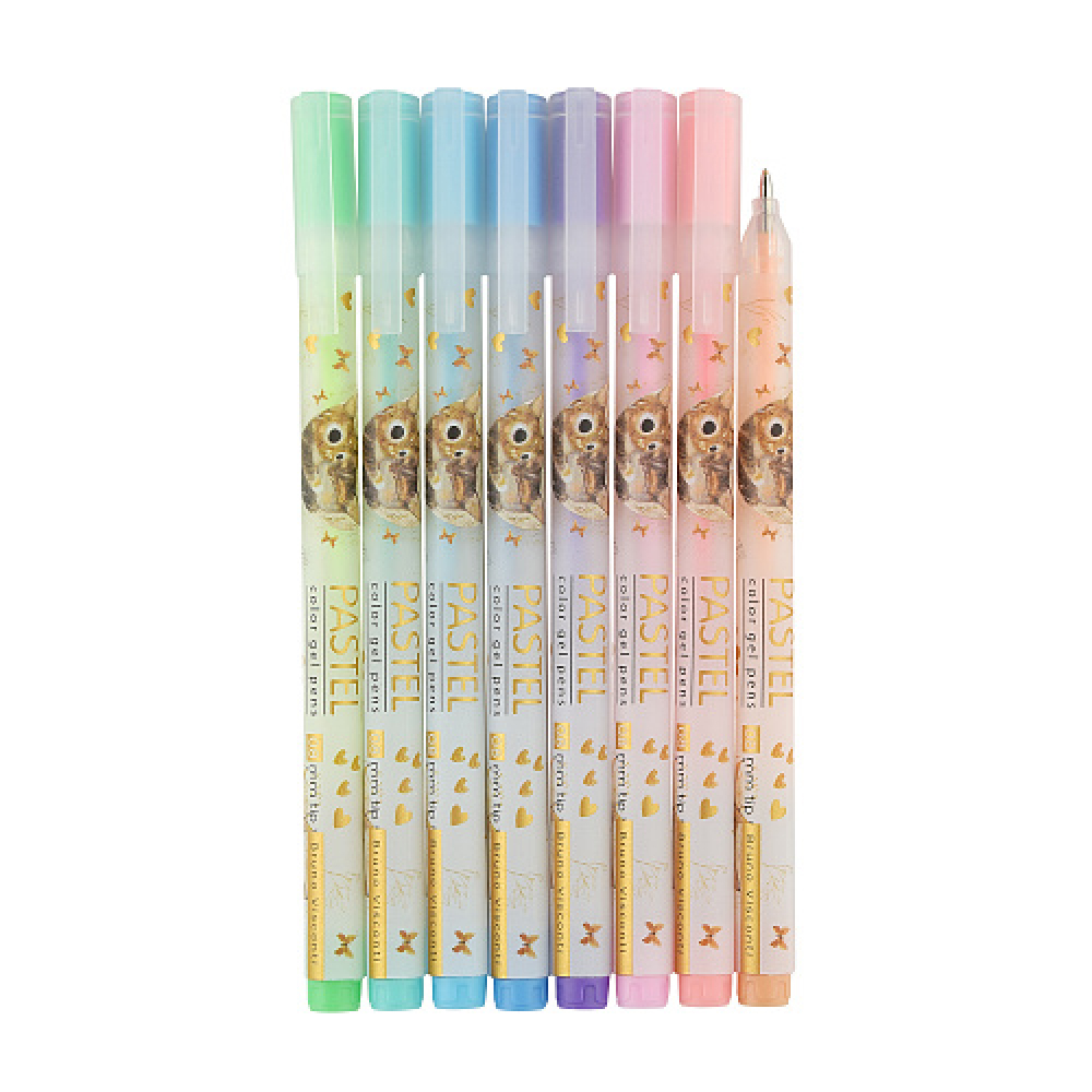 Набор гелевых ручек "Pastels. Котики. Счастье", 8 шт, разноцветный - 3