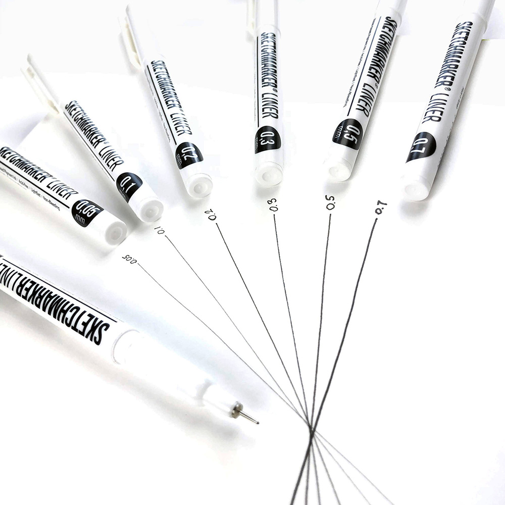 Ручка капиллярная "Sketchmarker", 0.7 мм, черный - 6