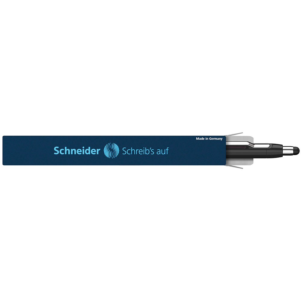 Ручка шариковая автоматическая "Schneider Epsilon Touch", черный, розовый, стерж. синий - 4