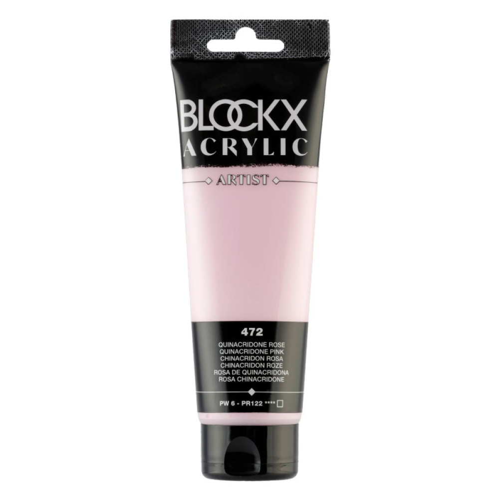 Краски акриловые "Blockx", 472 хинакридон розовый, 120 мл