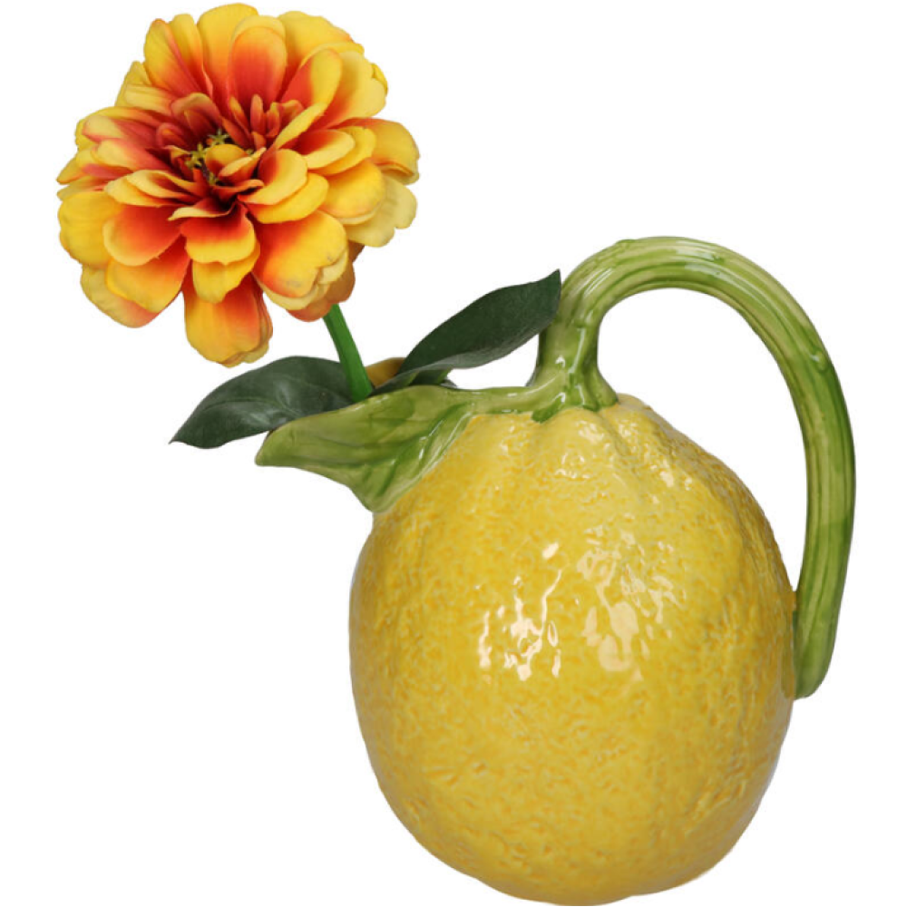 Ваза "Lemon", фаянс, желтый, зеленый - 3