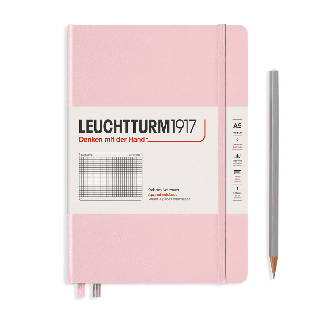 Блокнот "Leuchtturm1917. Classic", А5, 125 листов, клетка, пудровый